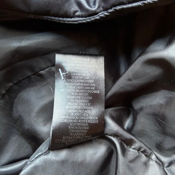 Affliction Black Premium 73 Live Fast Warm Long Puffer Coat Jacket Zip Belt XS - Picture 10 of 13